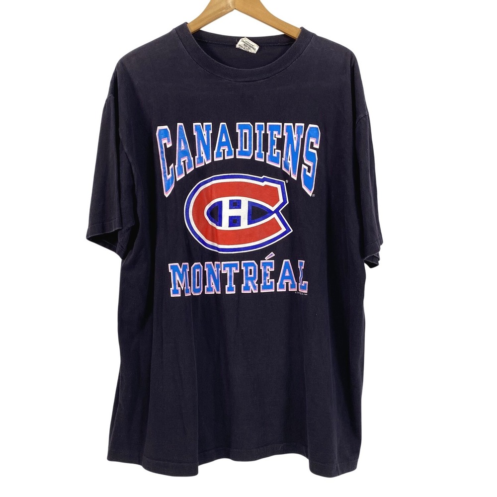 Vintage Montreal Canadiens Shirt Mens‎ XL NHL Hockey Tee 1989 90s Single Stitch